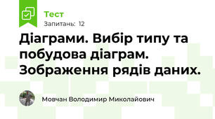 Діаграми. Вибір типу та побудова діаграм. Зображення рядів даних.