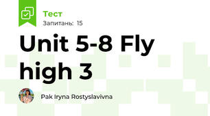 Unit 5-8 Fly high 3 