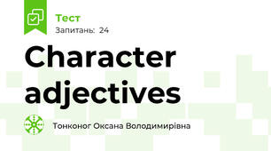 Character adjectives