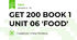 GET 200 BOOK 1 UNIT 06 'FOOD'