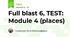 Full blast 6, TEST: Module 4 (places)