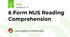 6 Form NUS Reading Comprehension
