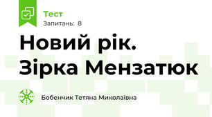 Новий рік. Зірка Мензатюк