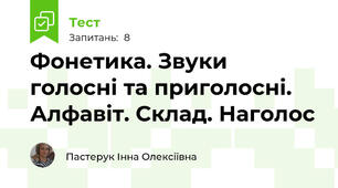Фонетика. Звуки голосні та приголосні. Алфавіт. Склад. Наголос