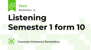 Listening Semester 1 form 10