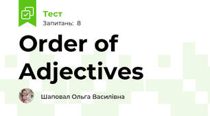 Order of Adjectives
