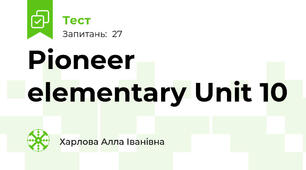Pioneer elementary Unit 10