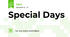 Special Days