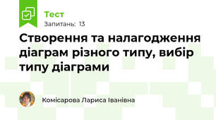 Створення та налагодження діаграм різного типу, вибір типу діаграми