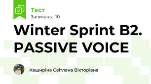 Winter Sprint B2. PASSIVE VOICE