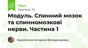 Модуль. Спинний мозок та спинномозкові нерви. Частина 1