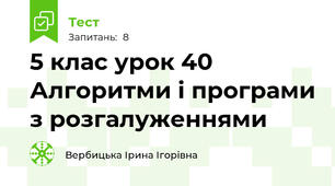 5 клас урок 40 Алгоритми і програми з розгалуженнями