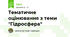 Тематичне оцінювання з теми "Гідросфера"