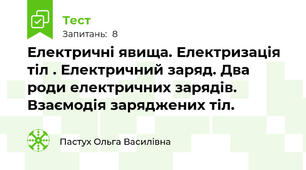Електричні явища. Електризація тіл . Електричний заряд. Два роди електричних зарядів. Взаємодія заряджених тіл.