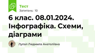 6 клас. 08.01.2024. Інфографіка. Схеми, діаграми