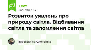 Розвиток уявлень про природу світла. Відбивання світла та заломлення світла