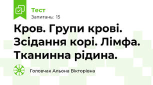 Кров. Групи крові. Зсідання корі. Лімфа. Тканинна рідина. 