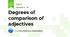 Degrees of comparison of adjectives