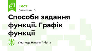 Способи задання функції. Графік функції