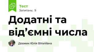 Додатні та від’ємні числа 