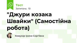 "Джури козака Швайки" (Самостійна робота)