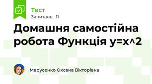 Домашня самостійна робота Функція y=x^2