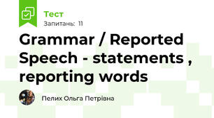 Grammar / Reported Speech - statements , reporting words