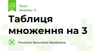 Таблиця множення на 3