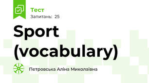 Sport (vocabulary)