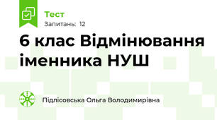 6 клас Відмінювання іменника НУШ