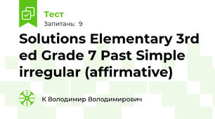  Solutions Elementary 3rd ed Grade 7 Past Simple irregular (affirmative)