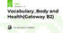 Vocabulary_Body and Health(Gateway B2)