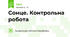 Сонце. Контрольна робота
