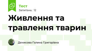 Живлення та травлення тварин