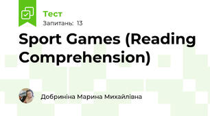Sport Games (Reading Comprehension)