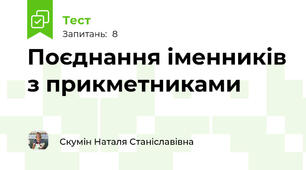 Поєднання іменників з прикметниками