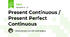 Present Continuous / Present Perfect Continuous