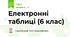 Електронні таблиці (6 клас)
