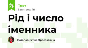 Рід і число іменника 
