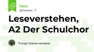 Leseverstehen, A2 Der Schulchor