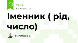 Іменник ( рід, число)