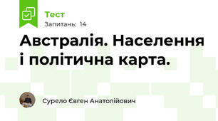 Австралія. Населення і політична карта.