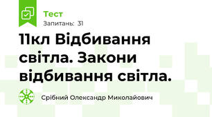 11кл Відбивання світла. Закони відбивання світла.