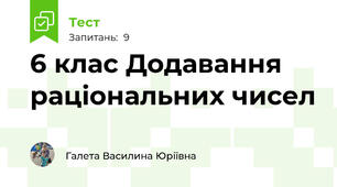 6 клас Додавання раціональних чисел