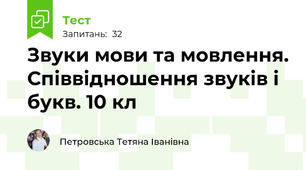 Звуки мови та мовлення. Співвідношення звуків і букв. 10 кл
