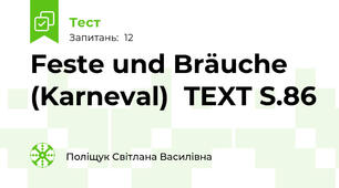 Feste und Bräuche (Karneval)  TEXT S.86
