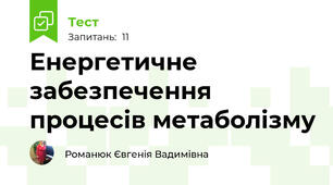 Енергетичне забезпечення процесів метаболізму