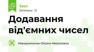  Додавання від'ємних чисел