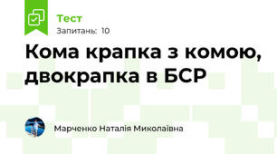 Кома крапка з комою, двокрапка в БСР
