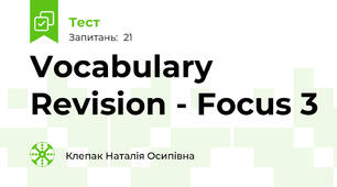Vocabulary Revision - Focus 3